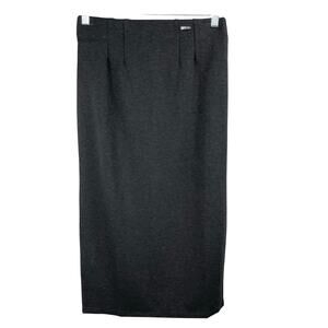 T Tahari Charcoal Heather Grey Stretchy Midi Pencil Skirt NWT Small